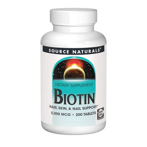 Source Naturals, Biotin, 5,000 mcg, 200 Tabs Source Naturals