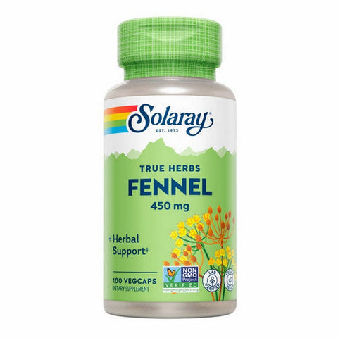 Solaray, True Herbs Fennel, 450 Mg, 100 Veg Caps Solaray