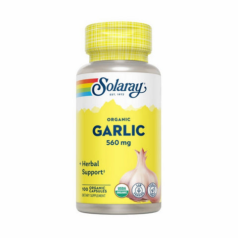 Solaray, Organic Garlic, 560 Mg, 100 Caps Solaray