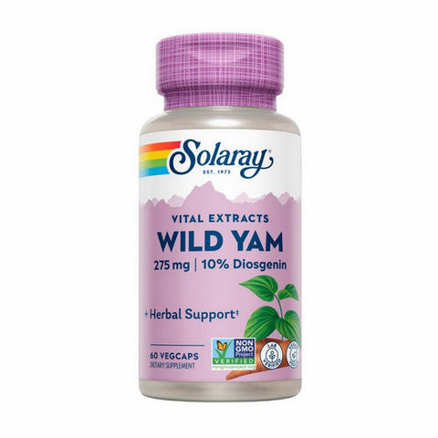 Solaray, Vital Extracts Wild Yam, 275 mg, 60 Veg Caps Solaray
