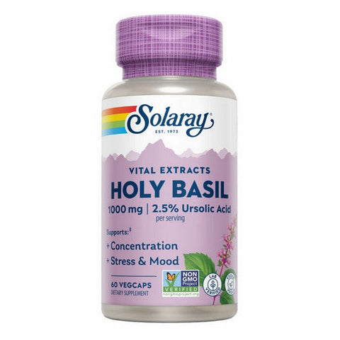 Solaray, Holy Basil, 1000 Mg, 60 Veg Caps Solaray
