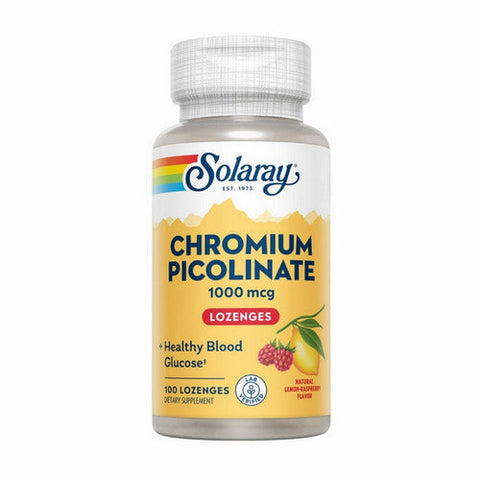 Solaray, Chromium Picolinate Natural Lemon-Raspberry, 1000 Mg, 100 Count Solaray