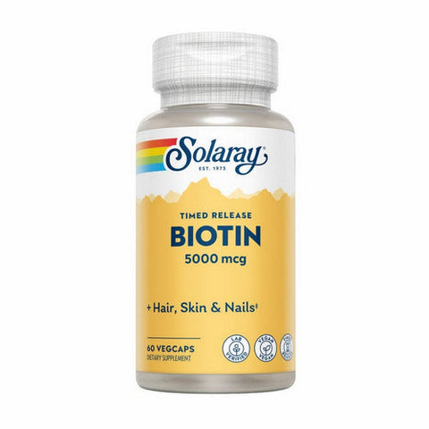 Solaray, Biotin, 5,000 mcg, 60 Caps Solaray