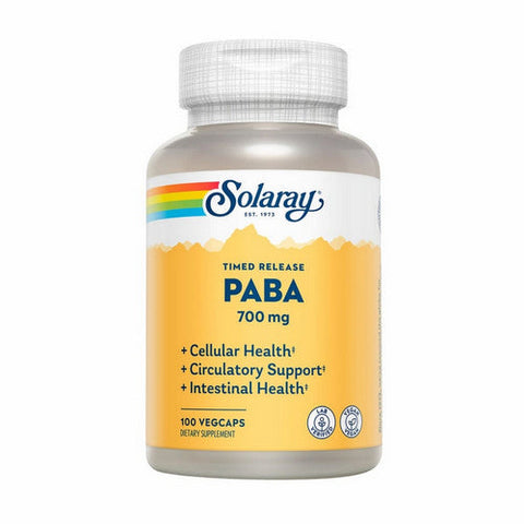 Solaray, PABA, 700 mg, 100 Caps Solaray