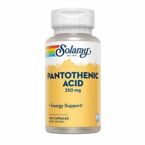 Solaray, Pantothenic Acid, 250 mg, 100 Caps Solaray