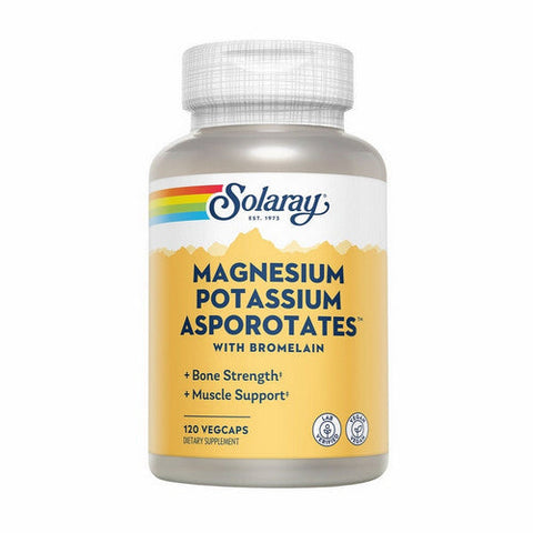 Solaray, Magnesium & Potassium Asporotates, 120 Caps Solaray