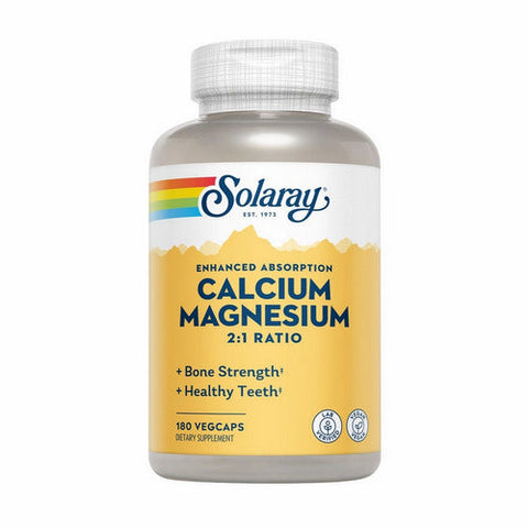 Solaray, Calcium & Magnesium, 180 Veg Caps Solaray