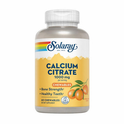 Solaray, Calcium Citrate Chewables Natural Orange, 1000 Mg, 60 Count Solaray