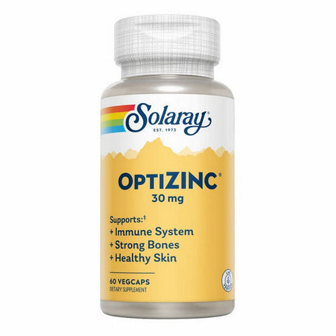 Solaray, OptiZinc, 30 Mg, 60 Veg Caps Solaray