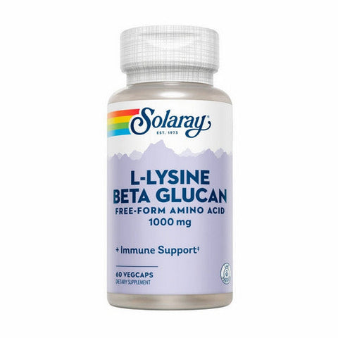 Solaray, L-Lysine Beta Glucan, 1,000 mg, 60 Veg Caps Solaray