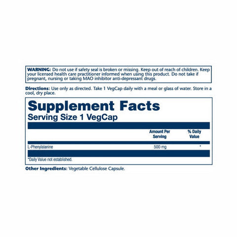 Solaray, L-Phenylalanine, 500 mg, 60 Caps