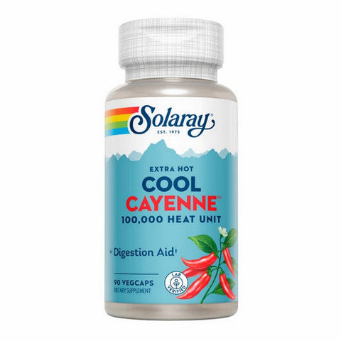 Solaray, Extra Hot Cool Cayenne, 300 Mg, 90 Veg Caps Solaray