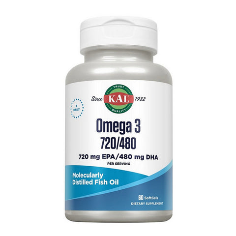 Kal, Omega 3 720/480, 60 Softgels Kal
