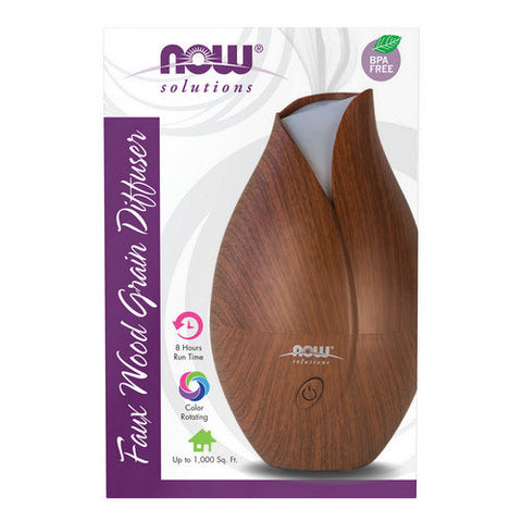 Now Foods, Ultrasonic Faux Wood Grain Diffuser, 1 Count Now Foods