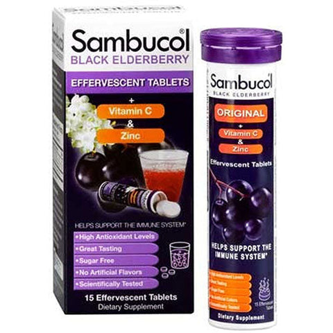 Sambucol, Black Elderberry Formula Plus Vitamin C, 15 Count Sambucol