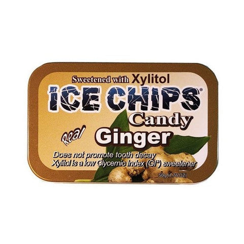 Ice Chips Candy, Hand Crafted Tin Ginger, Ginger 1.76 oz Ice Chips Candy