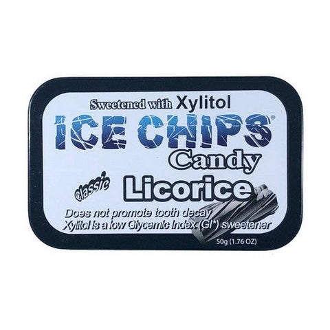 Ice Chips Candy, Hand Crafted Candy Tin Licorice, Licorice 1.76 oz Ice Chips Candy
