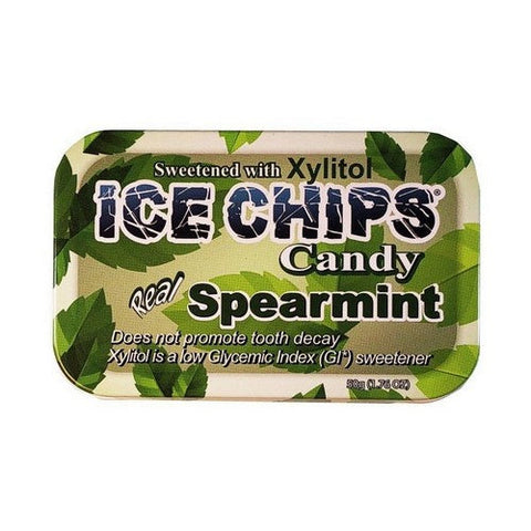 Ice Chips Candy, Hand Crafted Candy Tin Spearmint, 1.76 Oz Ice Chips Candy
