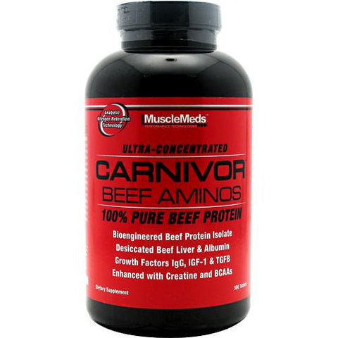 Muscle Meds, Carnivor Beef Aminos, 300 Tabs Muscle Meds