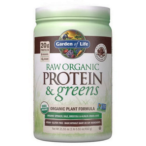 Garden of Life, Raw Protein and Greens, Chocolate 611g Garden of Life