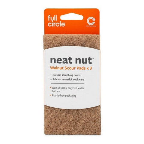Full Circle Home, Neat Nut Walnut Shell Scour Pads, 3 Count Full Circle Home