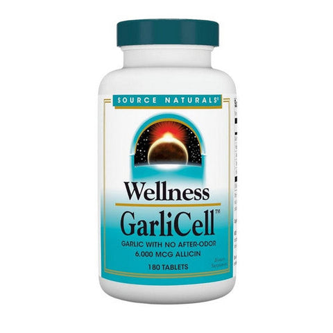 Source Naturals, Wellness GarliCell, 6,000 mcg Allicin, 180 Tabs Source Naturals