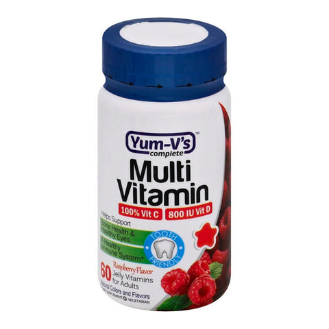 Yum-V's, Multi Vitamins for Adults, 800 IU, Raspberry 60 Count Yum-V's