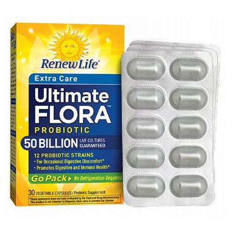 Renew Life, Ultimate Flora Extra Care Go Pack 50 Billion, 30 Capsules Renew Life