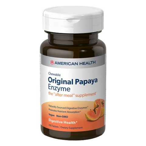 American Health, Original Papaya Enzyme, 100 Tabs American Health