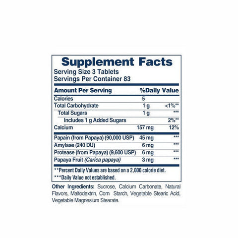 American Health, Original Papaya Enzyme, 250 Tabs American Health