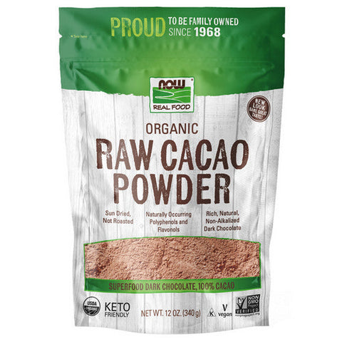 Now Foods, Organic Raw Cacao Powder, 12 Oz Now Foods