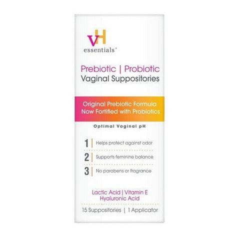 Vh Essentials, Prebiotic Vaginal Suppositories, 15 Count Vh Essentials
