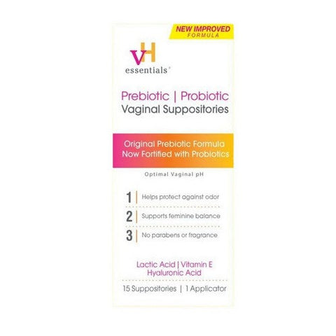 Vh Essentials, Prebiotic Vaginal Suppositories, 15 Count Vh Essentials