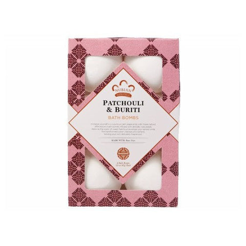 Nubian Heritage, Bath Bomb Patchouli And Buriti, 6 Pieces Nubian Heritage