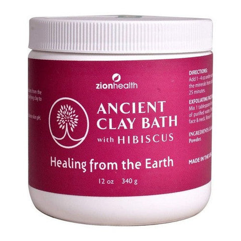 Zion Health, Ancient Clay Bath, Hibiscus 12 Oz Zion Health