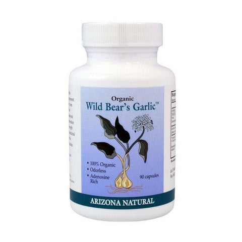 Arizona Natural, Organic Wild Bear's Garlic Capsules, 90 Caps Arizona Natural
