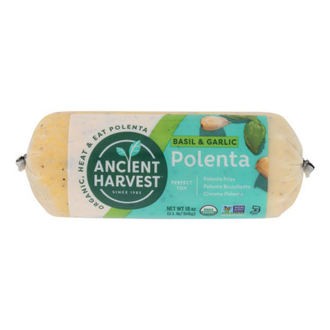 Food Merchants, Organic Polenta Basil Garlic, 18 Oz (Case of 12) Food Merchants