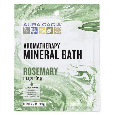 Aura Cacia, Aromatherapy Mineral Bath Inspiring Rosemary, 2.5 Oz Aura Cacia