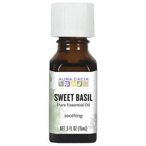 Aura Cacia, Essential Oil Basil, (ocimum basilcum) 0.5 Fl Oz Aura Cacia