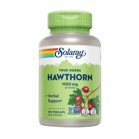 Solaray, True Herbs Hawthorn, 525 Mg, 180 Veg Caps Solaray
