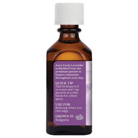 Aura Cacia, Essential Oil Lavender, (lavendula augustifolia) 2 Fl Oz Aura Cacia