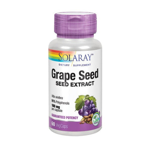 Solaray, Grape Seed Extract, 100 mg, 60 Veg Caps Solaray