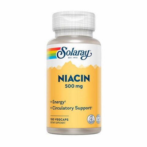 Solaray, Niacin, 500 mg, 100 Veg Caps Solaray