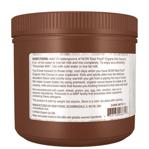 Now Foods, Organic Hot Cocoa, 14 Oz Now Foods