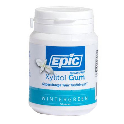 Epic Dental, Xylitol Sweetened Gum Winter Green, 50 Count Epic Dental