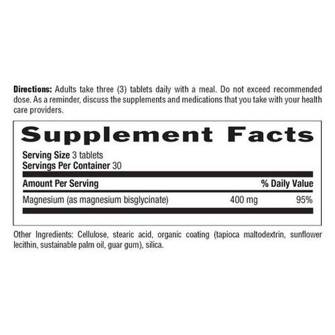 Country Life, Chelated Magnesium Glycinate, 400 Mg, 90 Tabs Country Life