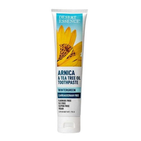 Desert Essence, Arnica And Tea Tree Oil Toothpaste Wintergreen, 6.25 Oz Desert Essence