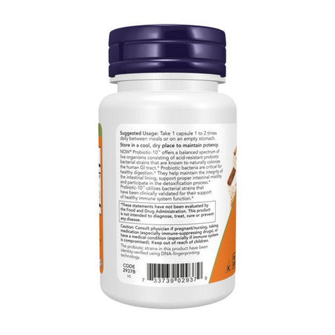 Now Foods, Probiotic-10, 30 Veg Caps Now Foods