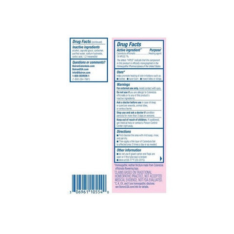 Boiron, Calendula Gel Skin Irritations Rashes Razor Bur Insect Bites, 2.6 Oz Boiron