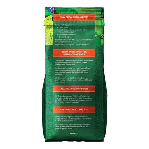 Life Extension, Rainforest Blend Whole Bean Coffee, 12 Oz Life Extension